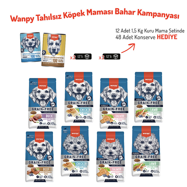 Wanpy Tahılsız Köpek Maması Bahar Kampanyası