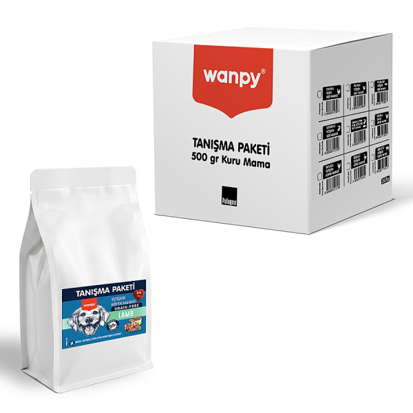 Wanpy Tahılsız Kuzulu Yetişkin Köpek Maması 500 gr - 24 Adet - 1