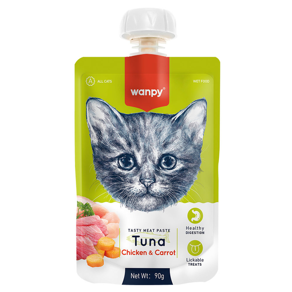 Wanpy Taze Ton Balıklı&Tavuklu 10'lu Kedi Et Ezmesi 90 gr.