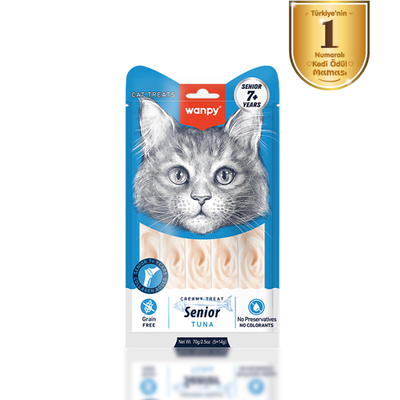 Wanpy Ton Balıklı 12’li – 7+ Yaş Kedi Krema Ödülü 5×14 g - Thumbnail