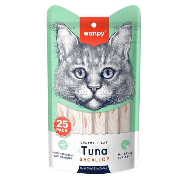 Wanpy Ton&Deniz Taraklı 25*14 gr Krema Kedi Ödülü RAC-051